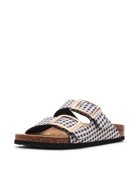Women's Slip-On Slide Sandals Cushioned Footbed Open Toe Adjustable Straps 1"